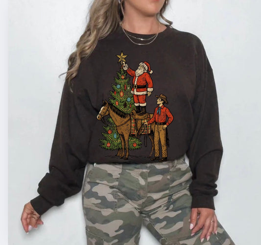 Santa cowboy helper crew
