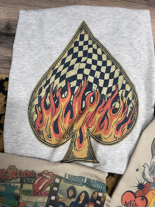 Spade Checkered & Flame Tee