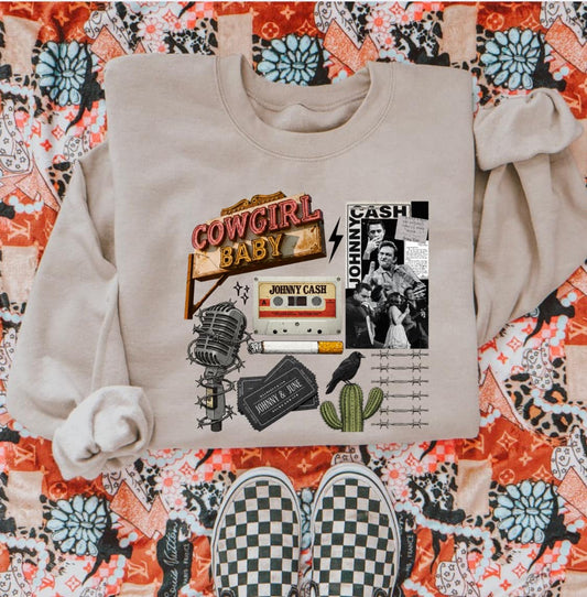 COWGIRL COLLAGE CREWNECK