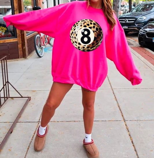 LEOPARD 8 BALL CREWNECK