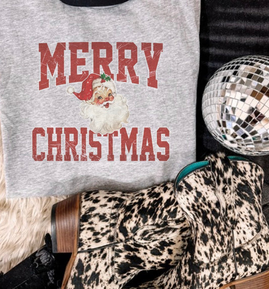 Vintage merry Christmas sub tee