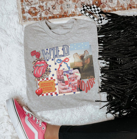 WILD RED WHITE & BLUE COLLAGE