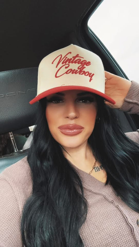 Vintage cowboy trucker hat