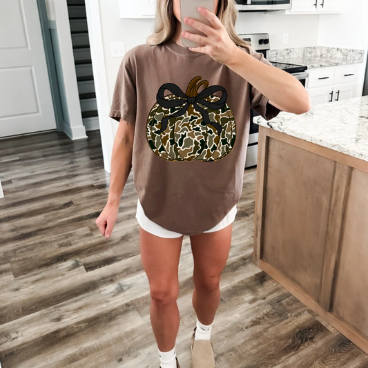 Camo Pumpkin comfort colors