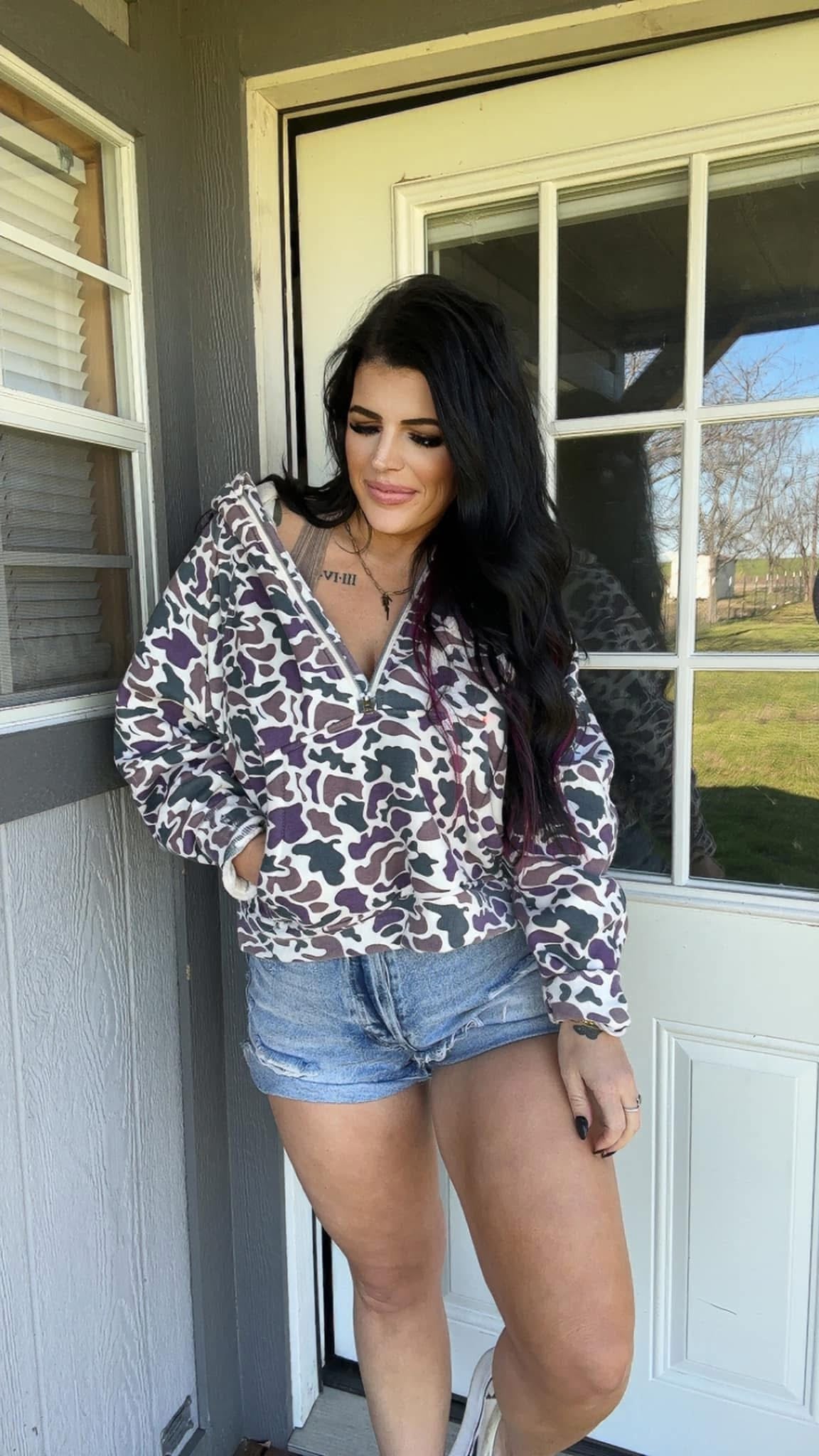 Camo pull over preorder - read the description