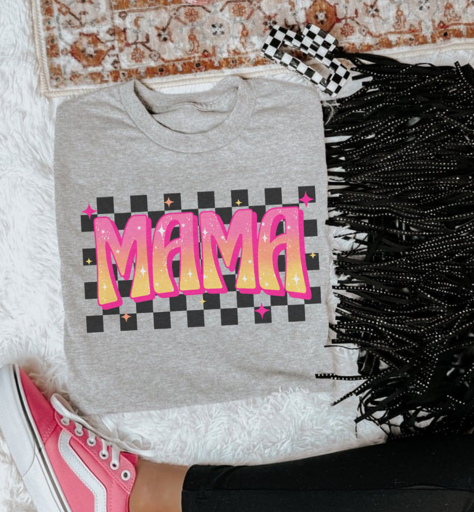 CHECK PINK & ORANGE MAMA SUB