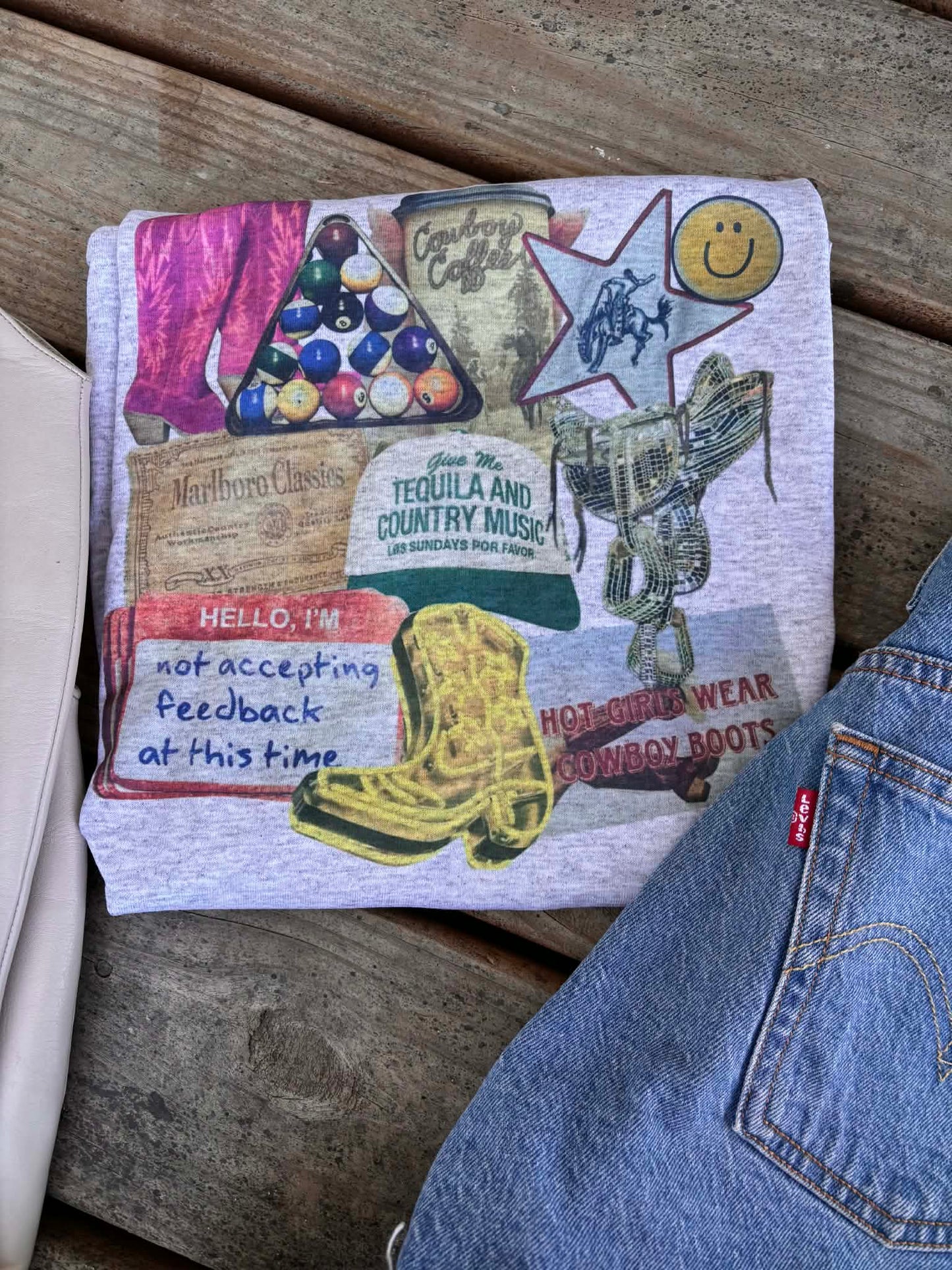 DISCO SADDLE COLLAGE TEE